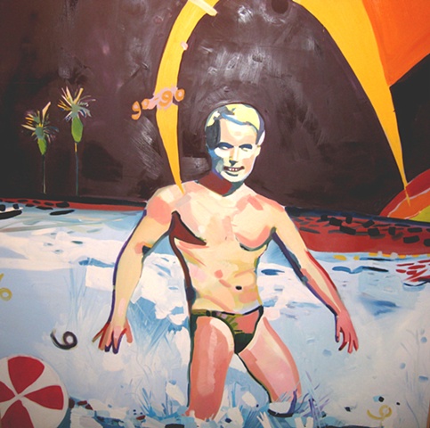 Funny Man at the Beach