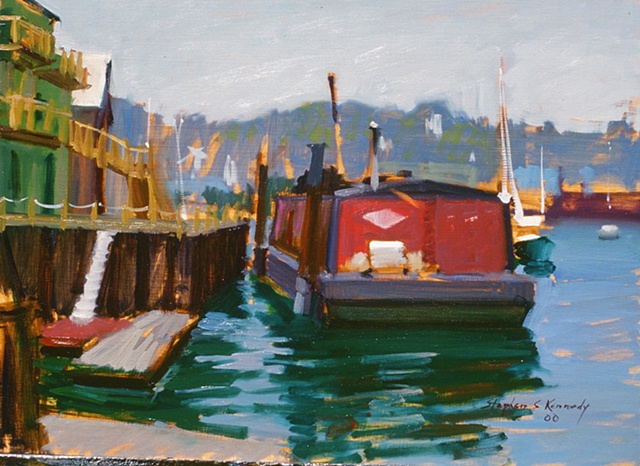 Barge In Belfast Harbor