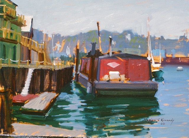 Barge In Belfast Harbor