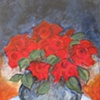 Red Roses in Modigliani's colors