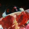Astronaut with Tear in Space Suit