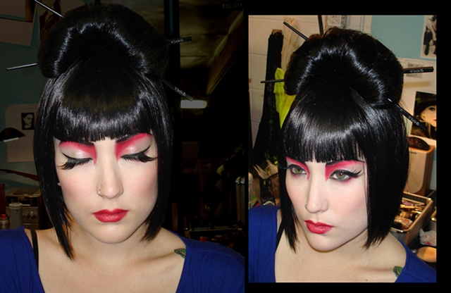 Makeup detail from the Lip Service clothing catalog shoot