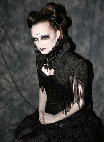 goth shoot for IMATS entry to themed contest. Model is Amanda west