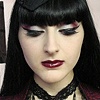 Lip Service Clothing catalog shoot.. image detail of the makeup