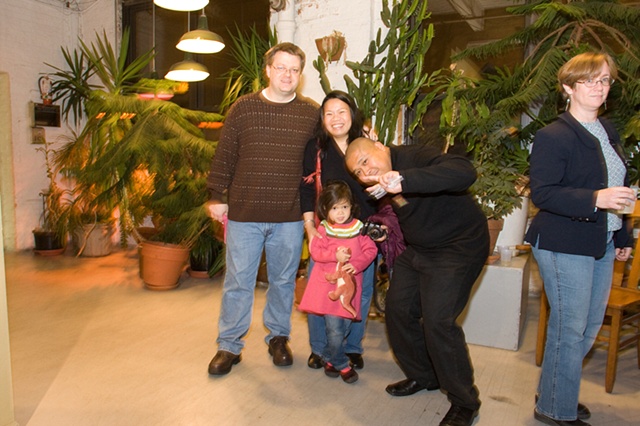 Photo credit Timmy Samuel- from right- Artist Judy Zeddies, Michael DelVale