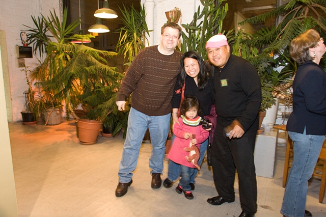 Photo credit Timmy Samuel- artist Michael DelValle (far right)