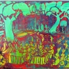 SOLD - The Rabbits Birthday with View of City