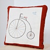 embroidered bicycle pillows