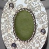 Lime Oval Pattern Necklace 