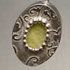 Green Oval Pattern Dangle Earring