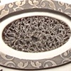 Large Pink Oval Necklace with Decorative Chain (2nd view)
