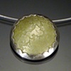 Green Enamel Circle Necklace