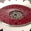 Small Pink Oval Necklace with Decorative Chain