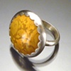 Orange Enamel Circle Ring (large)