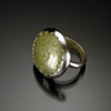 Green Enamel Circle Ring (large)