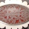 White Oval Enamel Necklace with Decorative Chain 