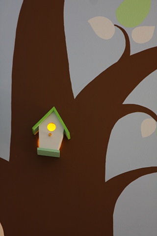 Lit Up Bird house