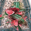 Exploded Watermelon on Picnic Blanket