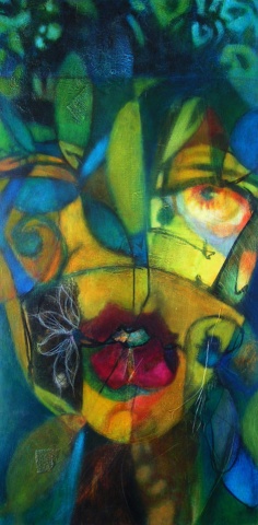 Elements Of A Portrait Abstracted For Effect.