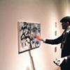 "Thinking Blue" with My Live Painting. 