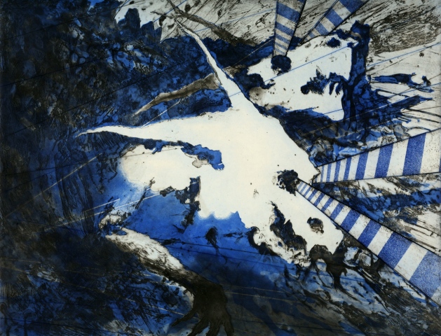 Winter storm monster print by artist Owen Rundquist