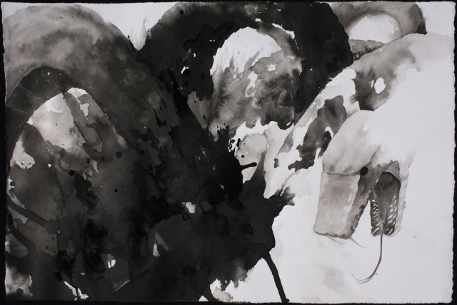 Drawing of mythical snake by artist Owen Rundquist