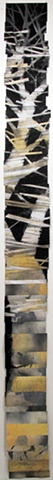Tree collage drawing by artist Owen Rundquist