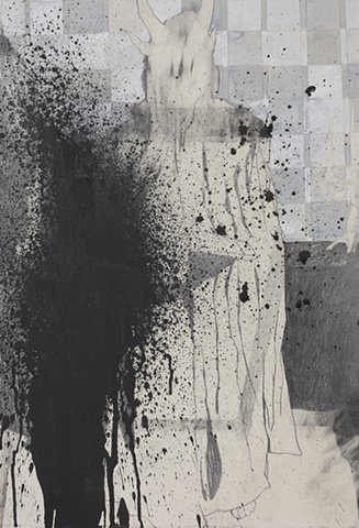 Drawing of a black mass by artist Owen Rundquist