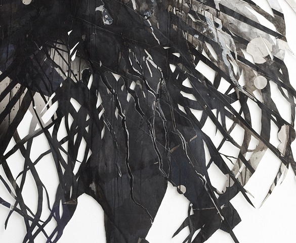 Tentacled skull collage by artist Owen Rundquist