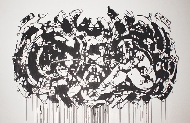 Wall drawing by artist Owen Rundquist and Alexander DeMaria