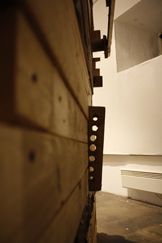 Interactive heavy metal sound sauna installation by artist Owen Rundquist and Alexander DeMaria