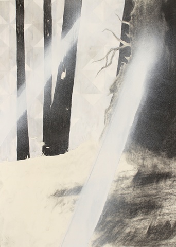 Uprooted tree drawing by artist Owen Rundquist