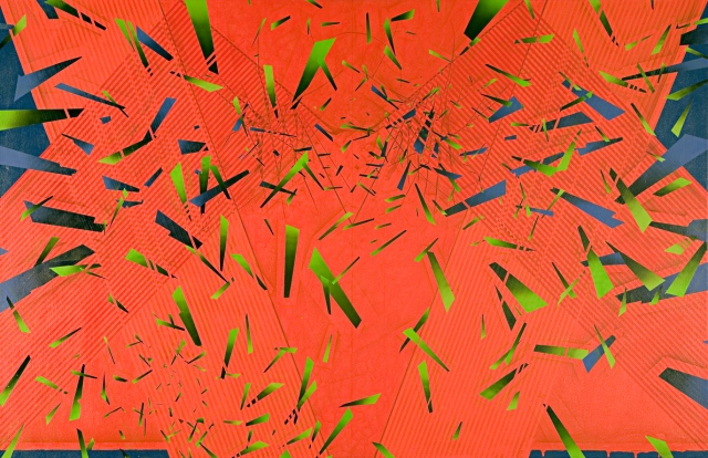 Psychedelic abstract painting by artist Owen Rundquist