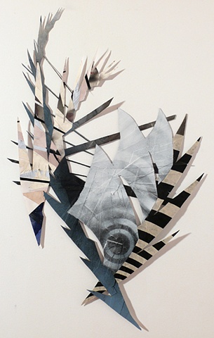 Abstract ship collage by artist Owen Rundquist