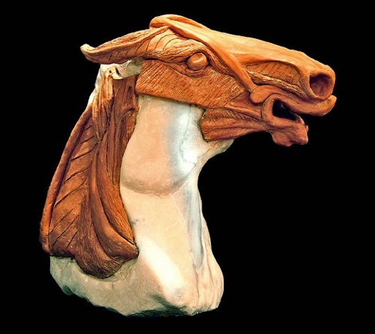 marble ceramic sculpture horse