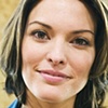 Alana de la Garza on the set of 'Law & Order'