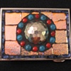 Hammered Silver Orb Center Buckle