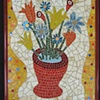 Red Vase and Flowers
