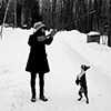 Dog fetch (winter)