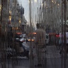 Caf&eacute; in Paris (rain over plastic)