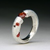 Cuttle fish casting and floating Orange Sapphires