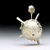 Pendant Float Cast Cuttle Fish 14kt Gold with Diamonds 