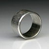Wide Hammered Silver Band
