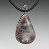 Botswana Agate Pendant With Spinel