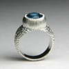 Chamberlain Ring Deoxy Silver with Blue Topaz