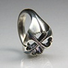 Hearts and Clovers Silver Ring with Milgrain