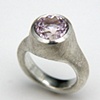 9mm Kunzite Silver Ring