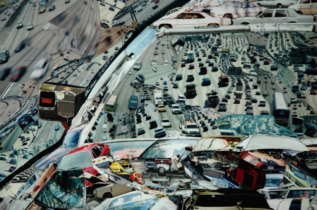 Photo collage by John Schuh featuring traffic, cars, automobiles.