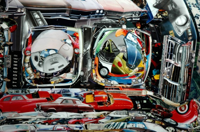 Photo collage by John Schuh featuring cars, automobiles.