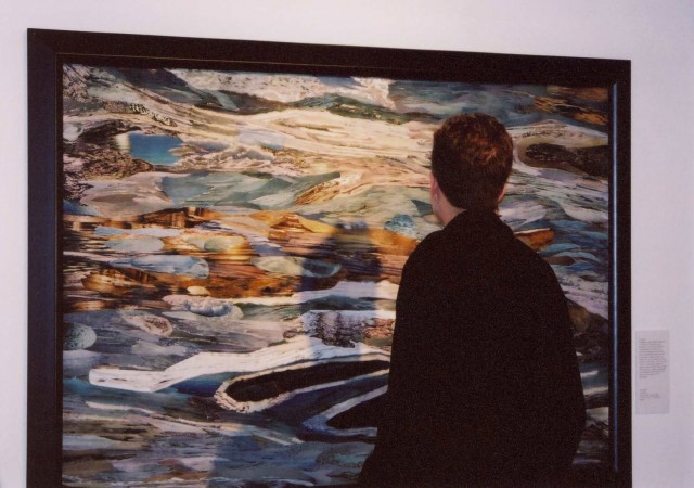 Photo collage by John Schuh featuring the water as displayed at Artemis Gallery, Seattle.